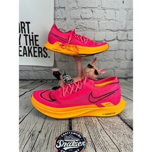 Nike ZoomX Streakfly Running Shoes Mens 11.5 Pink Orange Black Athletic Sneakers